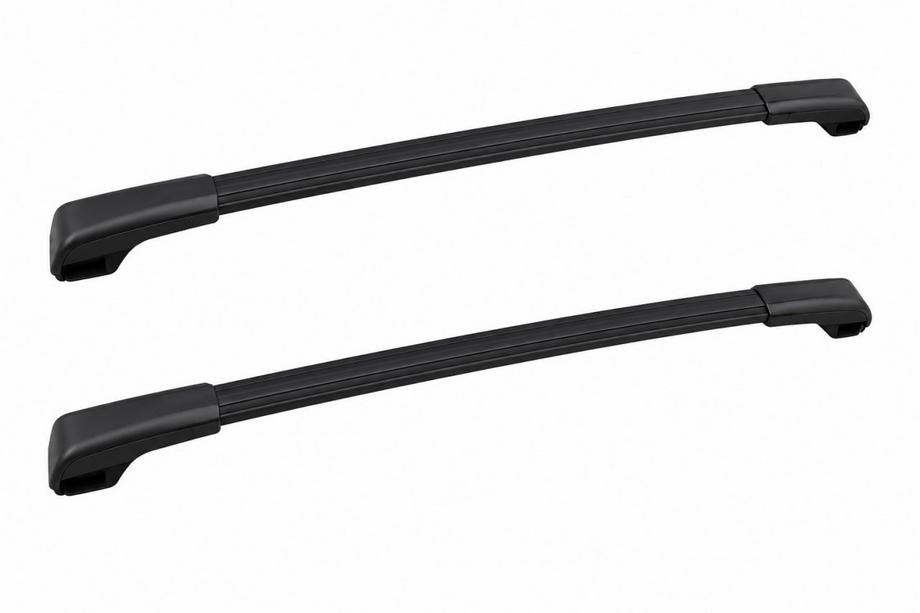 Subaru Crosstrek 2011–2017 Dakdragers (dwarsdragers) zwart voor standaard dakrails OEM (Aluminium) Image
