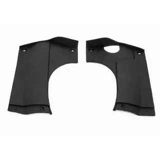 Kunststof afdekpanelen onder de motorkap, set van 2 stuks (één met ronde uitsparing)