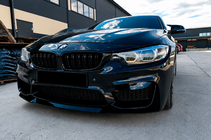 BMW 4 Serie F32/F33/F36 2012–2020 Voorbumper lip spoiler CS-Style (voor M4, hoogglans zwart) foto 1