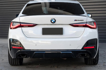 BMW 4-serie G22/23/26 2020– Achterbumper diffuser met uitlaatsierstukken (voor G26 M-Sport) foto 5