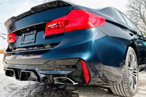BMW 5 Serie G30/G31 2017–2023 Achterbumper diffuser CS-Style (voor M-Sport/M5 F90, ABS) foto 2