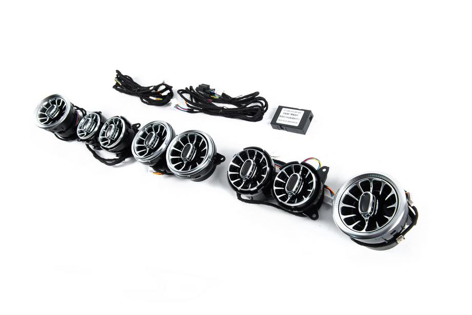 Mercedes S-Class W222 2013–2022 LED luchtroosterdeflectoren (2018-2022, 64 kleuren) Foto 3