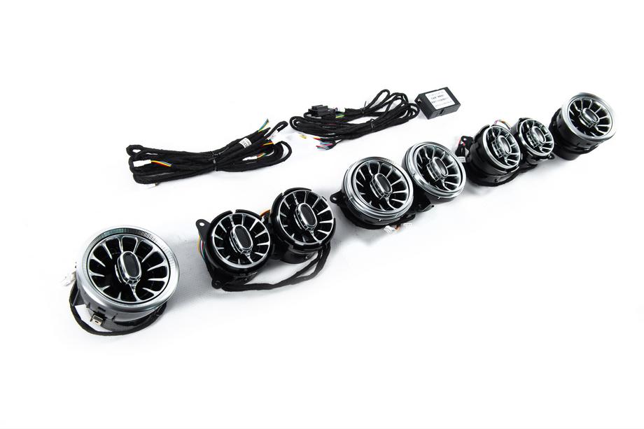 Mercedes S-Class W222 2013–2022 LED luchtroosterdeflectoren (2018-2022, 64 kleuren) Foto 4