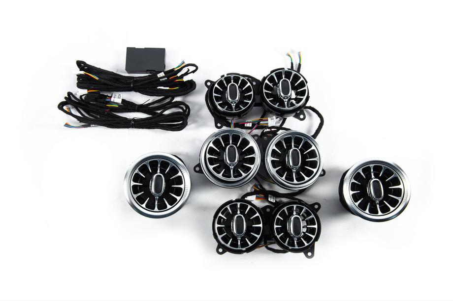 Mercedes S-Class W222 2013–2022 LED luchtroosterdeflectoren (2018-2022, 64 kleuren) Foto 2
