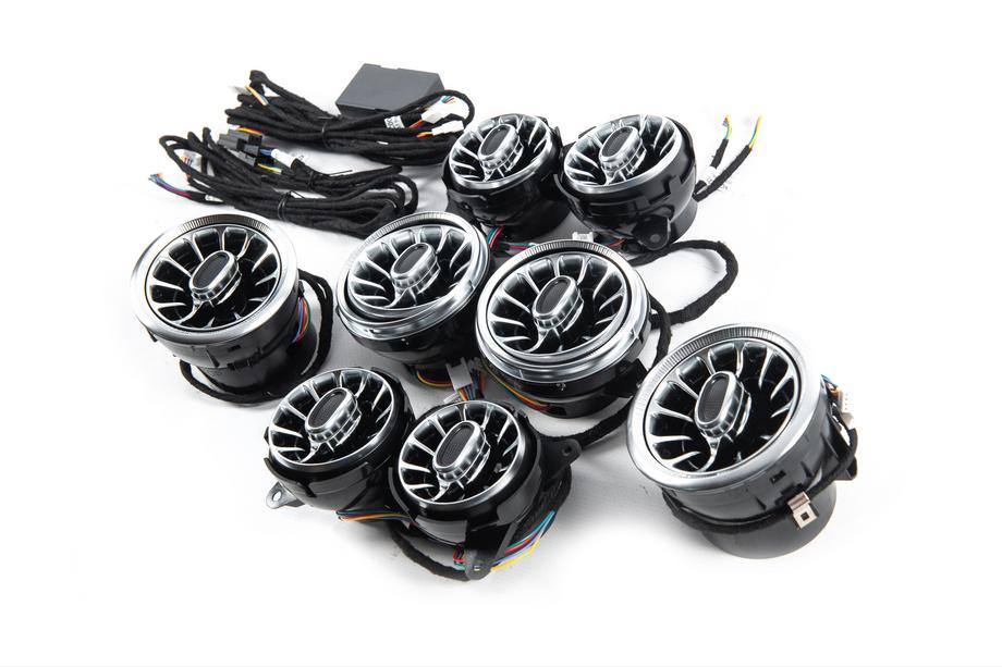 Mercedes S-Class W222 2013–2022 LED luchtroosterdeflectoren (2018-2022, 64 kleuren) Foto 7