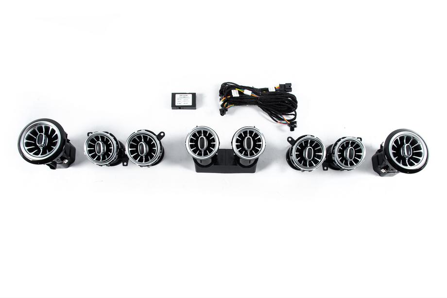 Mercedes E-class W213 2016–2023 LED luchtrooster-deflectoren (64 color) Image