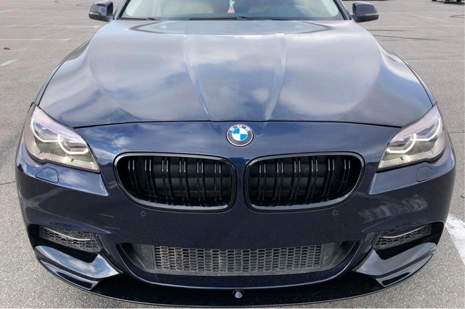 BMW 5 Serie F10/F11 2010–2016 Front bumper lip MP-Style (voor M-Performance, hoogglans zwart) Foto 5
