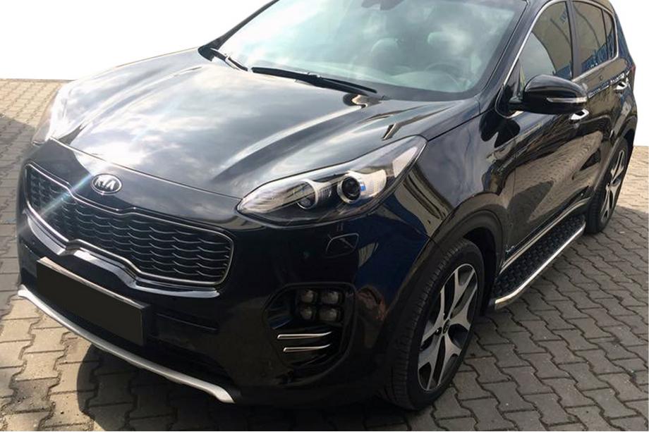 Kia Sportage 2010–2015 BlackLine side steps (2 stuks, aluminium) Image