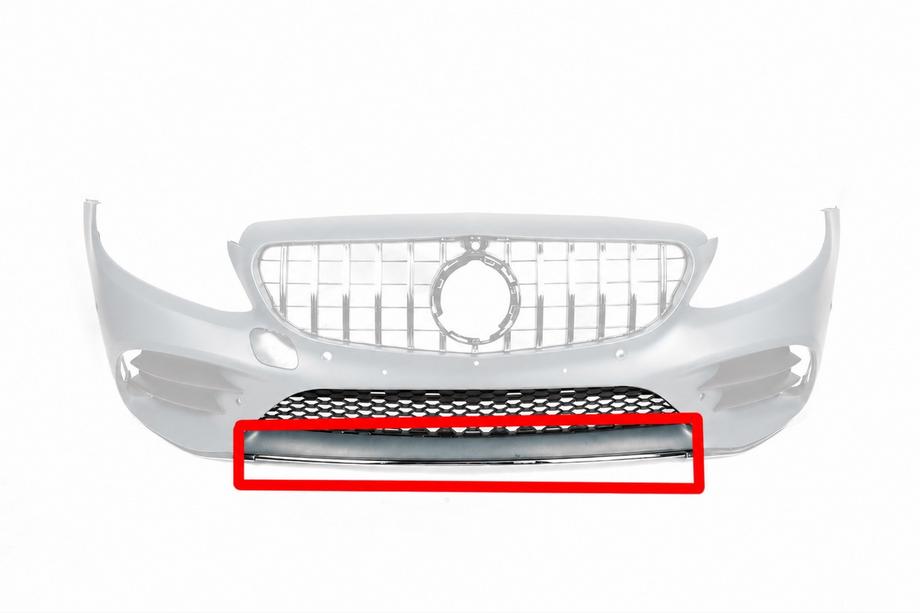 Mercedes C-klasse W205 2014–2021 Chroomstrip voor bumper (AMG Line 2018-2021) Image
