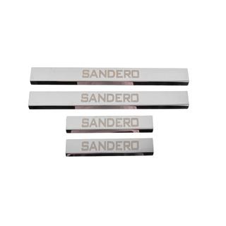 Carmos V3 dorpellijsten RVS (4 stuks) Dacia Sandero 2007–2013 foto 1