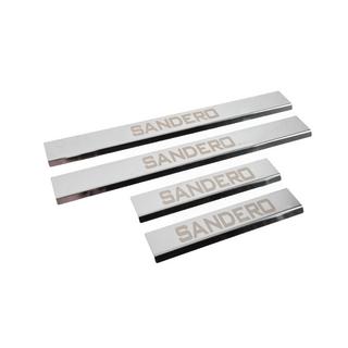 Carmos V3 dorpellijsten RVS (4 stuks) Dacia Sandero 2007–2013 foto 3