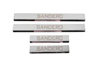 Renault Sandero 2007–2013 Carmos V3 dorpellijsten RVS (4 stuks) foto 1