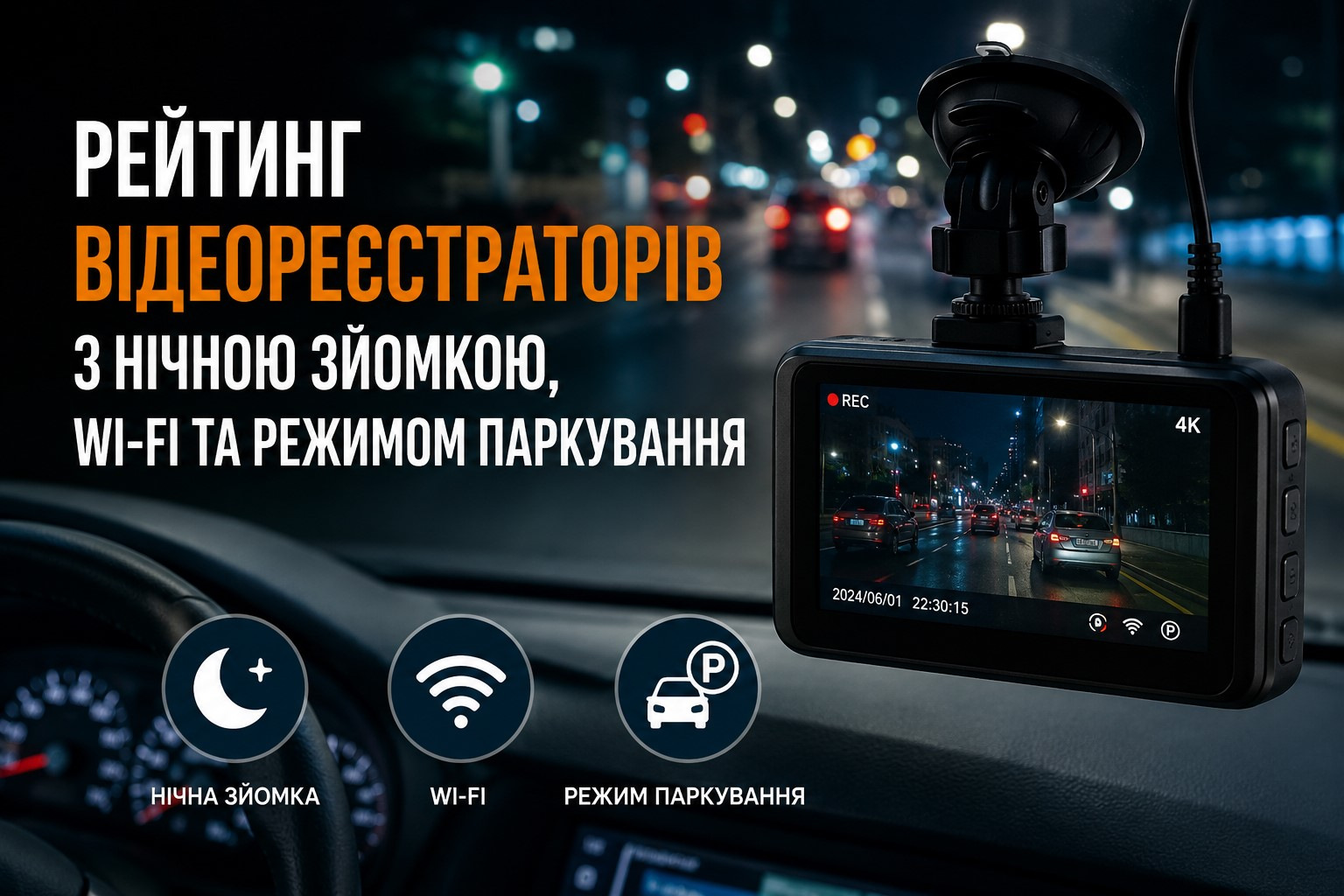 Top dashcams met nachtzicht, wifi en parkeerstand