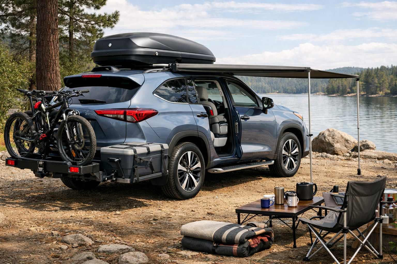 Upgradepakket voor Toyota Highlander voor gezin en lange reizen