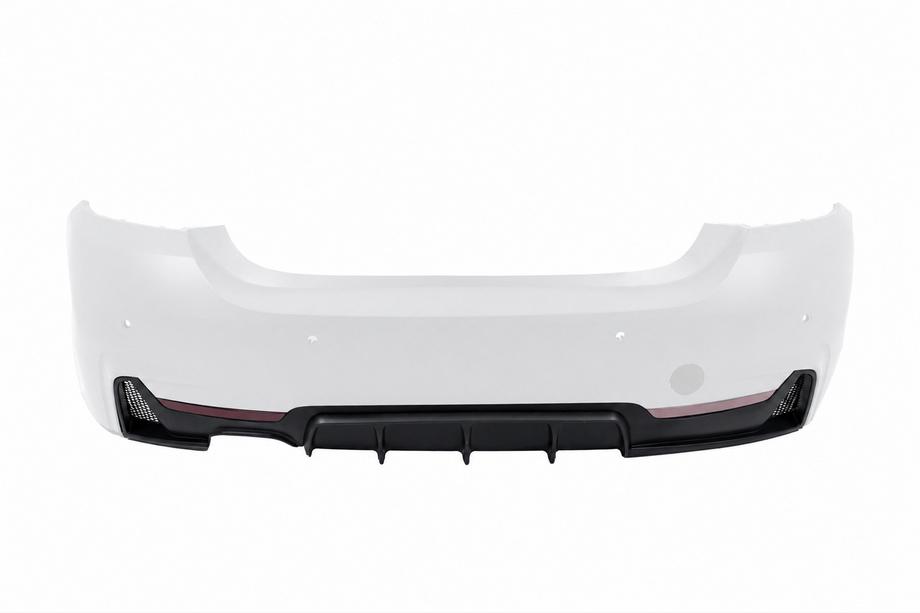 BMW 4 Serie F32/F33/F36 2012–2020 Achterbumper diffuser voor dubbele uitlaat aan één zijde (voor M-Sport, ABS) Foto 2