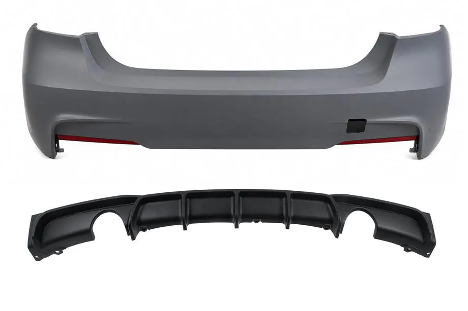 BMW 3 Serie F30/F31 2012–2019 Achterbumper met diffuser voor enkel uitlaat links/rechts M-Sport (voor F30) Image