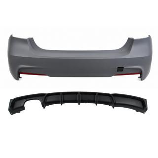 Achterbumper met diffuser voor dubbele uitlaat aan één zijde M-Sport (voor F30) BMW 3 Serie F30/F31 2012–2019