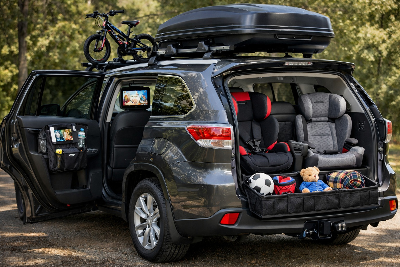 Basisupgrade voor Toyota Highlander 2013-2019: kinderen, bagage en derde zitrij