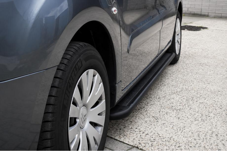 Citroen Berlingo 2008–2018 Premium Black side steps (set 2 stuks, RVS) Ø60 mm Image