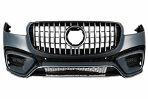 Mercedes GLS X167 2019– Voorbumper GLS450 compleet met GT Panamericana grille (2025-Design) foto 1