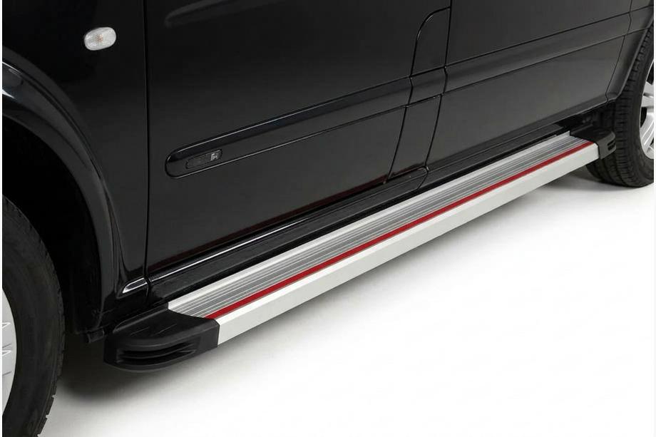 Mercedes Viano 2004–2014 Side steps Maya Red-Grey (2 st., aluminium) Image