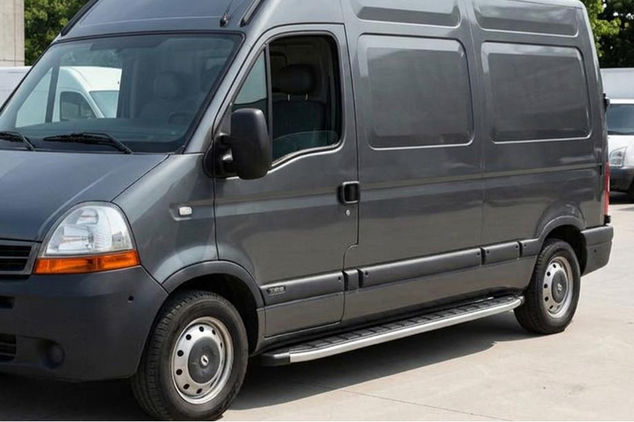 Opel Movano 2004–2010 Fullmond side steps (2 stuks, aluminium) Image