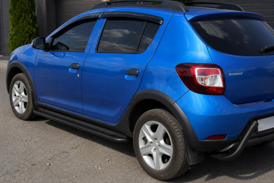 Dacia Sandero 2013–2020 Side steps KB001 (RVS) Black Image
