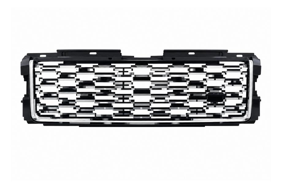 Range Rover IV L405 2013–2021 Zwarte radiatorgrille met zilverkleurige sierlijsten (facelift 2013→2018) Foto 1