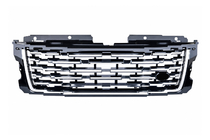 Range Rover IV L405 2013–2021 Zwarte radiateurgrille met zilverkleurige sierstrips (facelift 2018→2023) foto 1