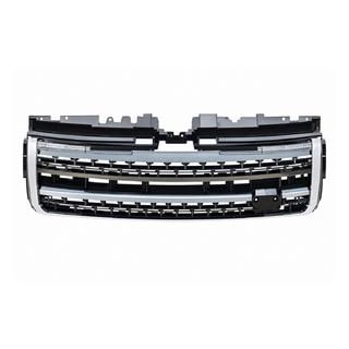 Zwarte radiateurgrille met zilverkleurige inserts (2016)