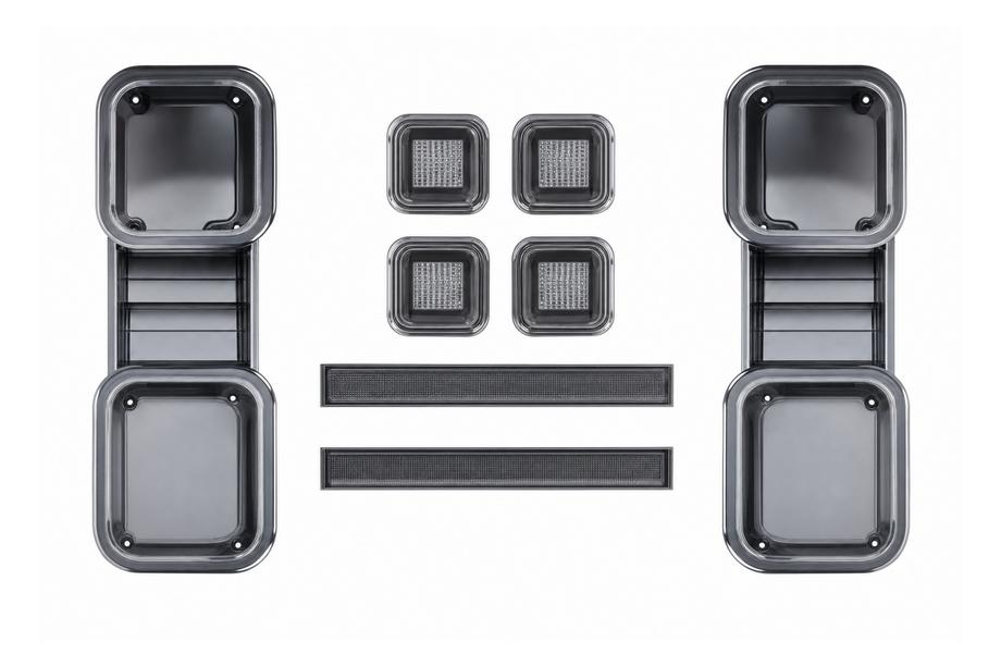 Land Rover Defender 2019– Smoke achterlichtbehuizingen (set van 6 stuks) Image