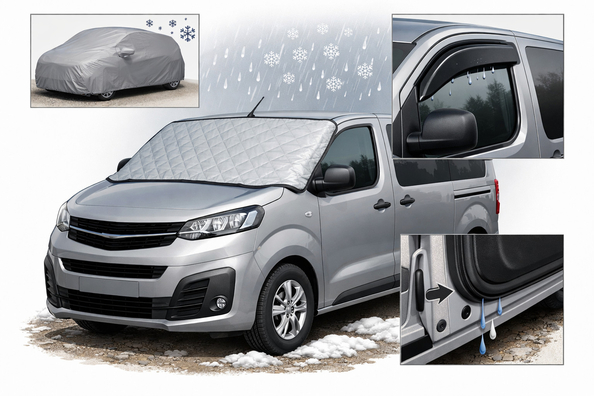 Zo bescherm je Opel Vivaro 2019+ tegen stof, sneeuw en neerslag op buitenparking Foto 1