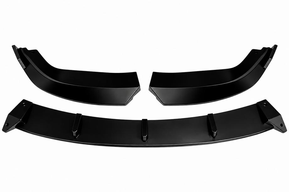 BMW 5 Serie E60/E61 2003–2010 Voorlip spoiler DPT (Base, 2008-2010, glanzend zwart) Foto 2
