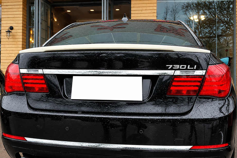 BMW 7 Serie F01/F02 2008–2015 DPT spoiler (hoogglans zwart) Image