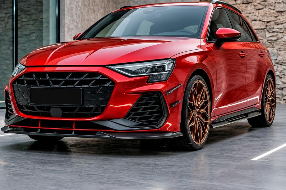 Audi A3 2020– Front bumper lip Lip DPT V1 (Voor RS3, 2024+, hoogglans zwart) Image
