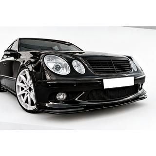 DPT front lip spoiler (voor AMG, 2002-2006, hoogglans zwart) Mercedes E-class W211 2002–2009
