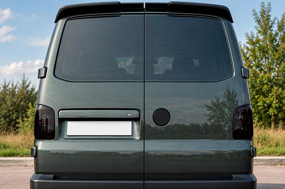 Volkswagen T5 Multivan 2003–2010 DPT spoiler (openslaande deuren, hoogglans zwart) Image