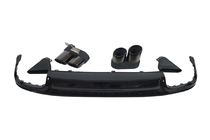 Audi A6 C8 2018–2025 Achterdiffuser met uitlaatsierstukken S-Style Black (voor S / S-Line) foto 1