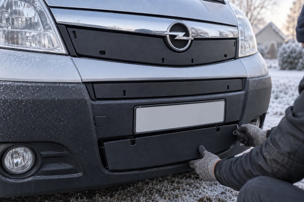 Winterafdekking voor Renault Master, Trafic, Kangoo, Opel Vivaro en Ford Transit: welke grille afdekken Foto 1
