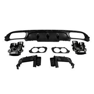 Achterdiffuser met uitlaatsierstukken E53-Design Black (voor Base) Mercedes E-class W213 2016–2023 foto 4