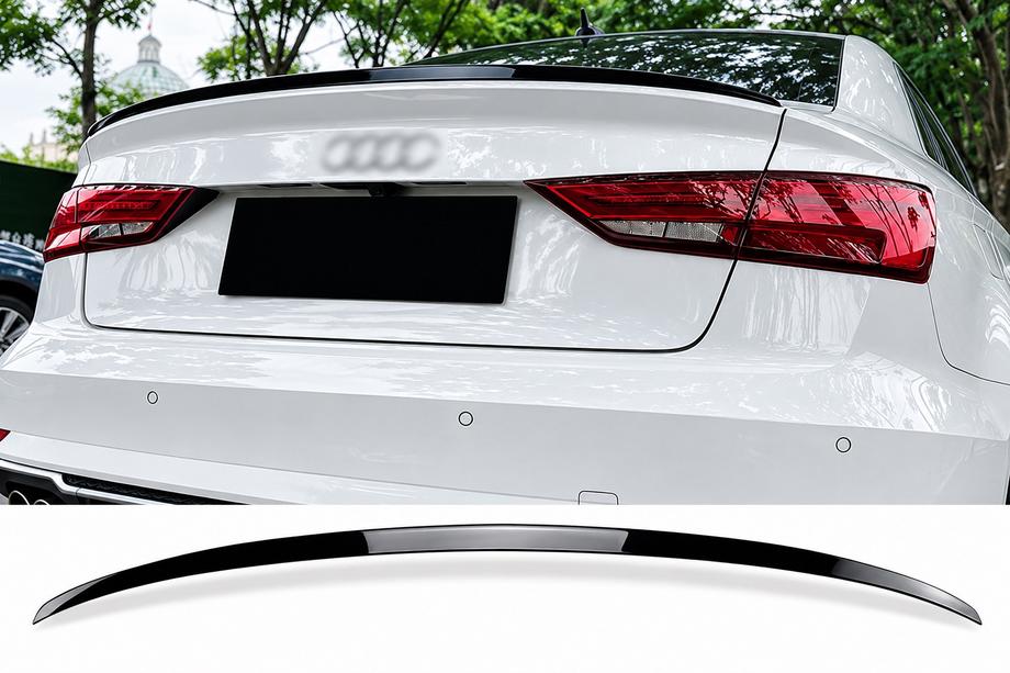 Audi A3 2012–2020 S-Style spoiler (voor SD, hoogglans zwart) Foto 2