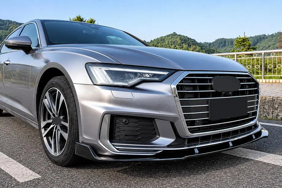Audi A6 C8 2018–2025 Front bumper lip spoiler (voor 2018-2023, ABS) Foto 1
