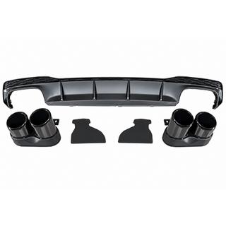 Achterbumperdiffuser met uitlaatsierstukken (voor S-Line 2018-2022, ABS) Audi A7 2018–