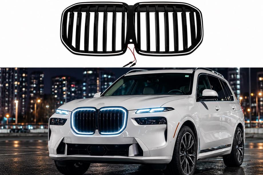 BMW X7 G07 2019– Niergrillen 1 Bar LED (2023+, zwart hoogglans) Foto 1