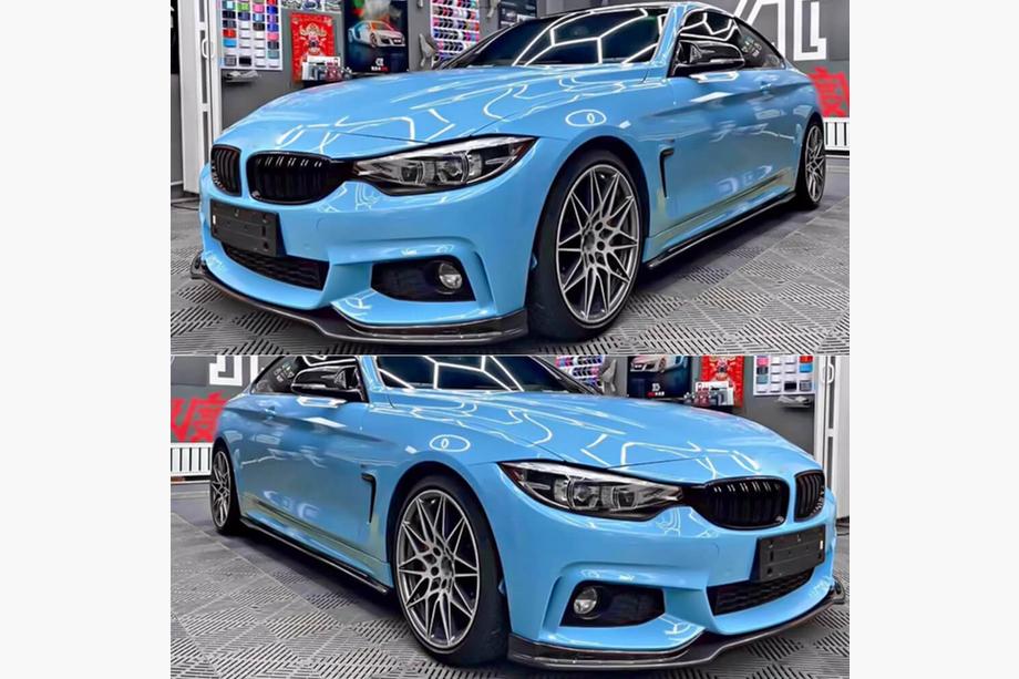 BMW 4 Serie F32/F33/F36 2012–2020 Frontbumper lipspoiler Lip V4 (voor M-Sport, carbon) Foto 3