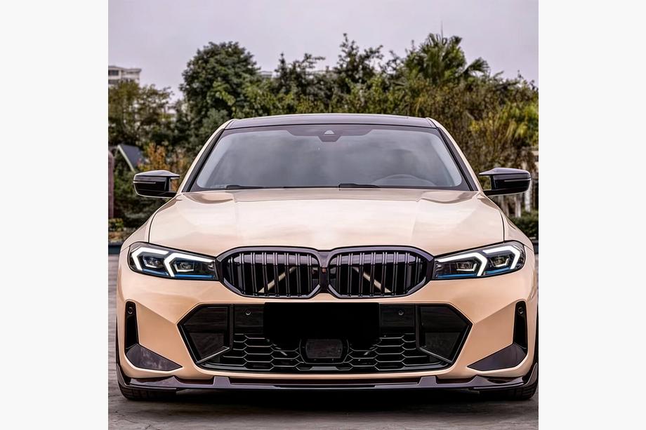 BMW 3 Serie G20/G21 2018– Voorbumper lipspoiler Lip V5 (voor M-Sport 2022+, carbon) Foto 2