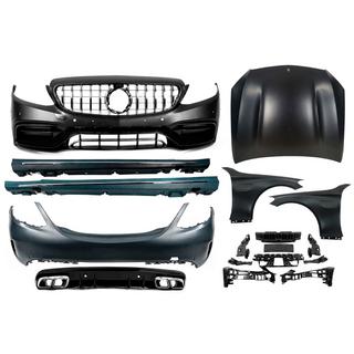 Bodykit-set met motorkap, spatborden en sideskirts (C63 AMG) foto 1