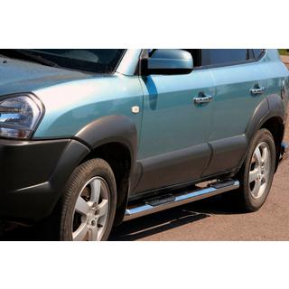 Sidebars BB002 (2 stuks, RVS) Hyundai Tucson JM 2004– foto 2