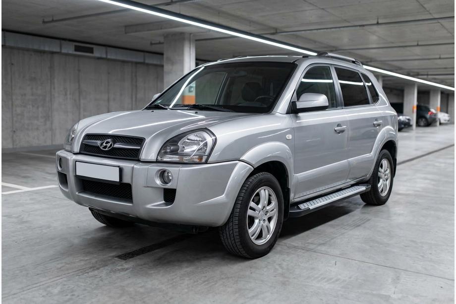 Hyundai Tucson JM 2004– Zijsteps Allmond Grey (2 stuks, aluminium) Image