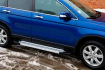 Honda CR-V 2007–2011 Zijsteps Allmond Grey (2 stuks, aluminium) foto 2